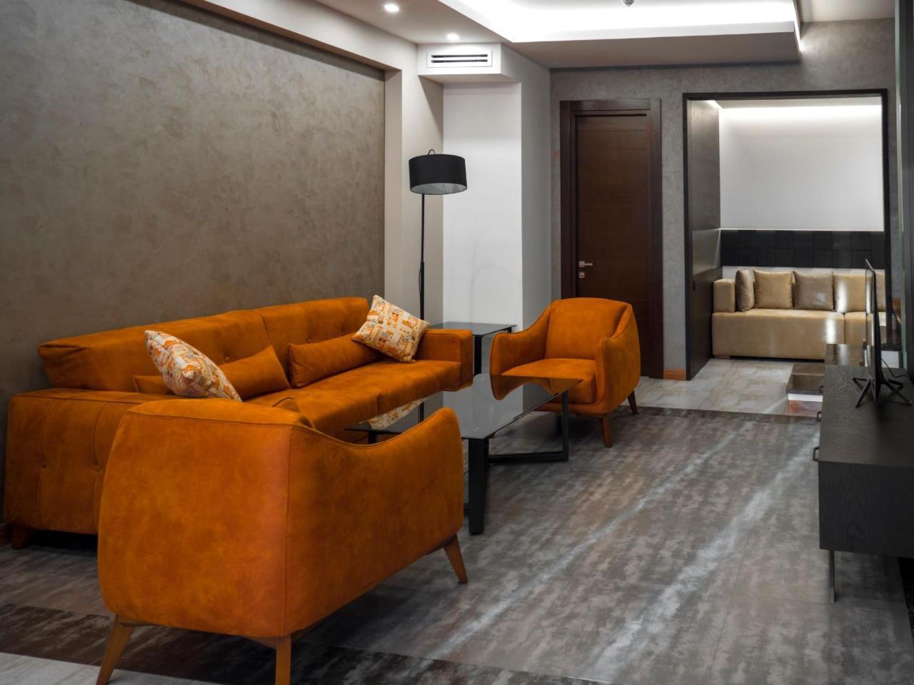 Aghababyan'S Hotel Ereván Exterior foto A 3D rendering of a living room